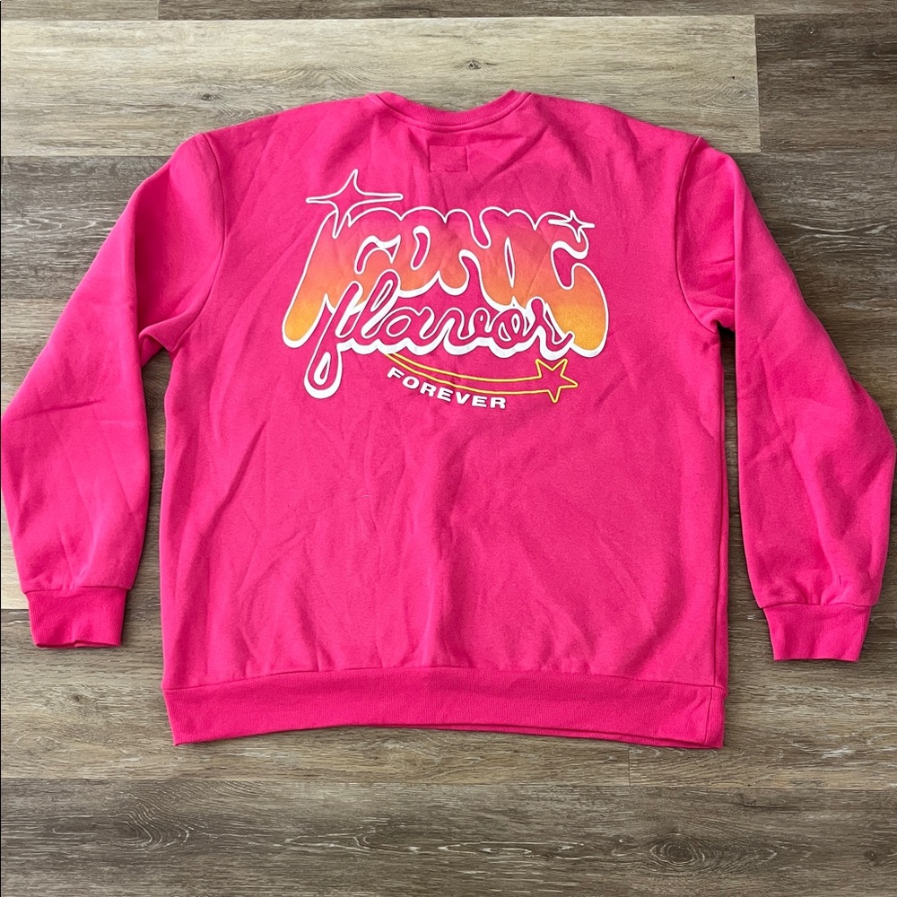 NWT Poppi Soda Women’s Pullover Graphic Sweatshirt Pink Size XXL
